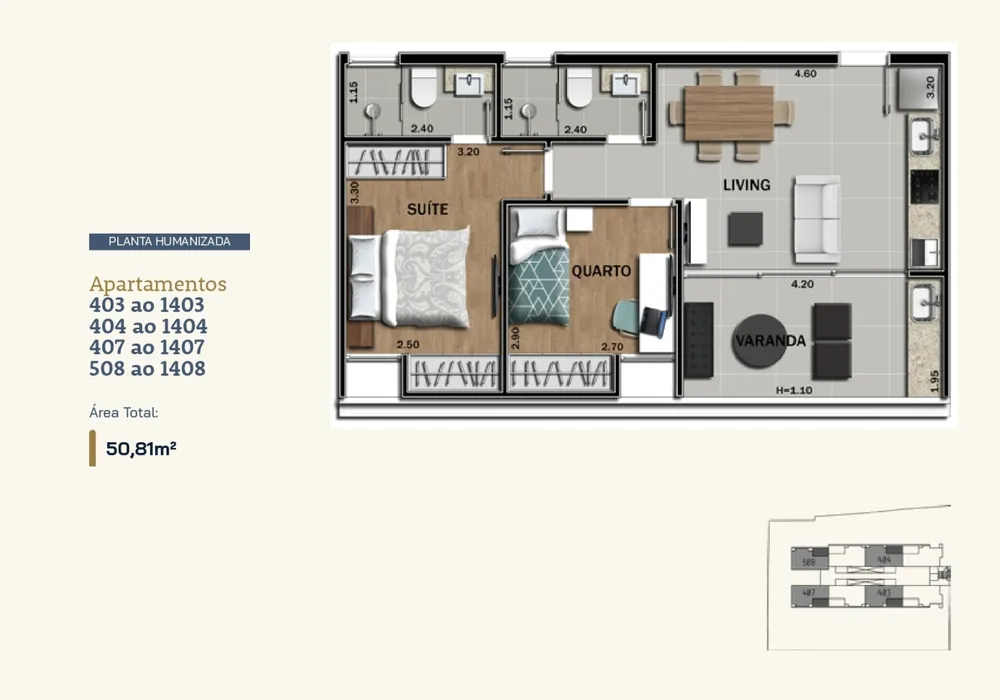 Apartamento, 2 quartos - Foto 9