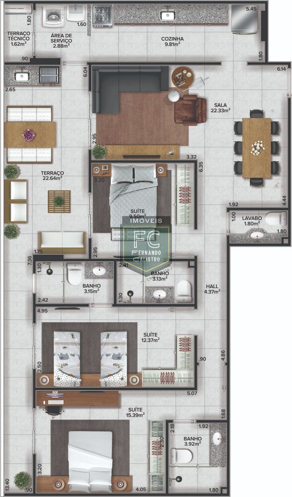 Apartamento, 3 quartos, 105 m² - Foto 12