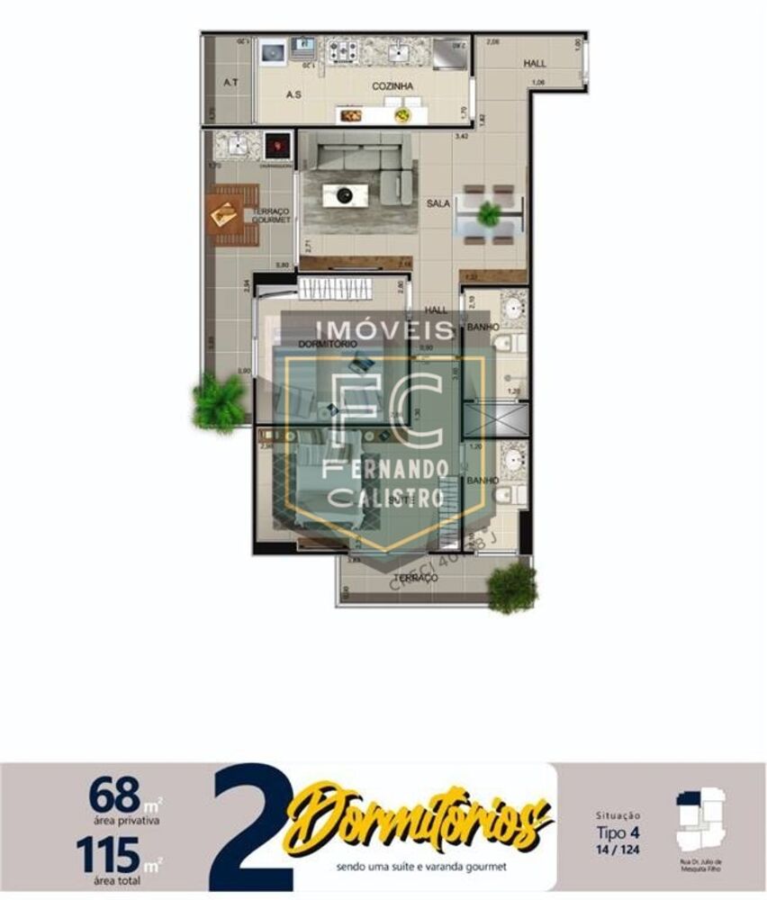 Apartamento, 2 quartos, 68 m² - Foto 11
