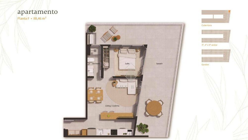 Apartamento, 1 quarto, 51 m² - Foto 2