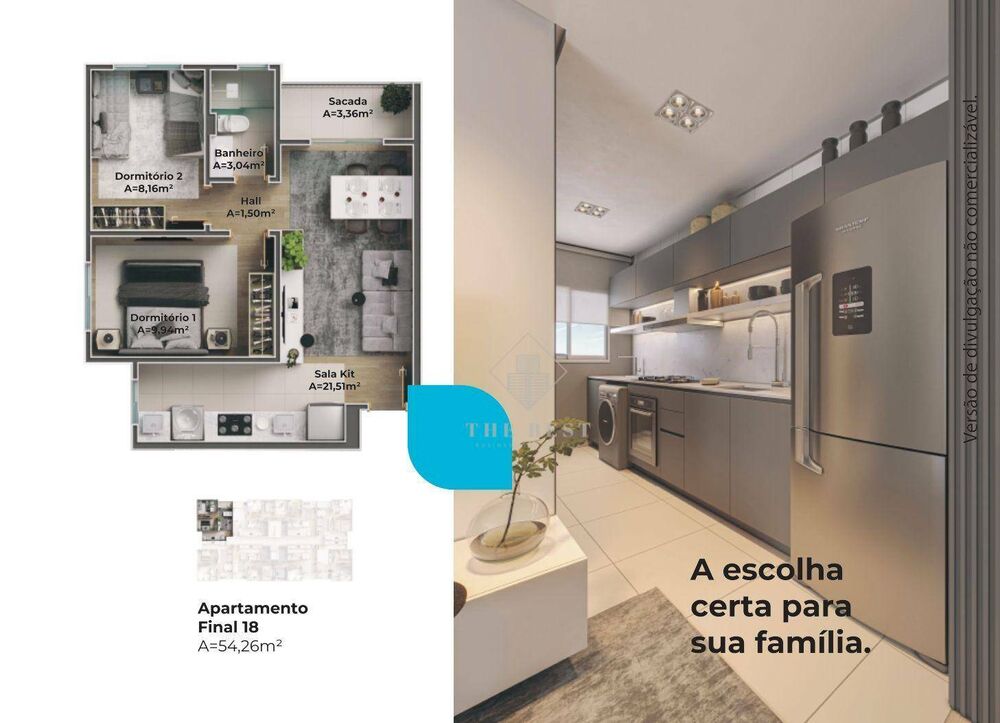 Apartamento, 2 quartos, 53 m² - Foto 1