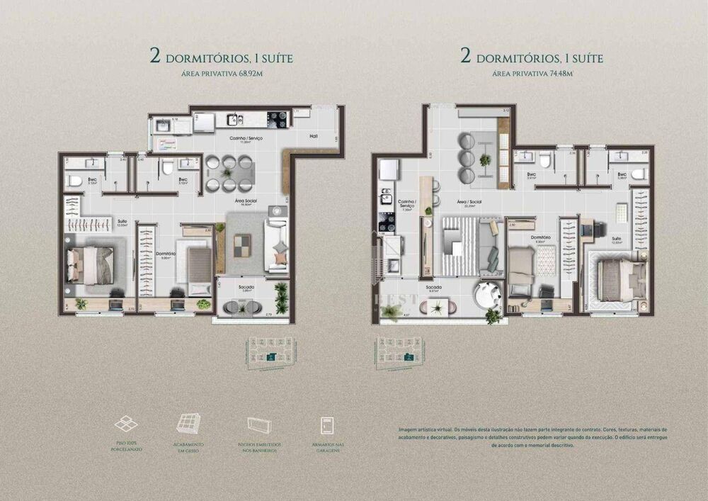 Apartamento, 2 quartos, 65 m² - Foto 3