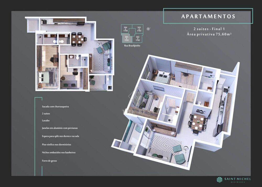 Apartamento, 2 quartos, 68 m² - Foto 1