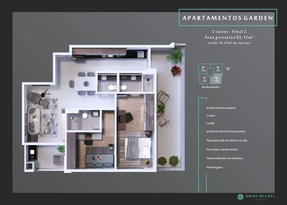 Apartamento, 2 quartos, 68 m² - Foto 8