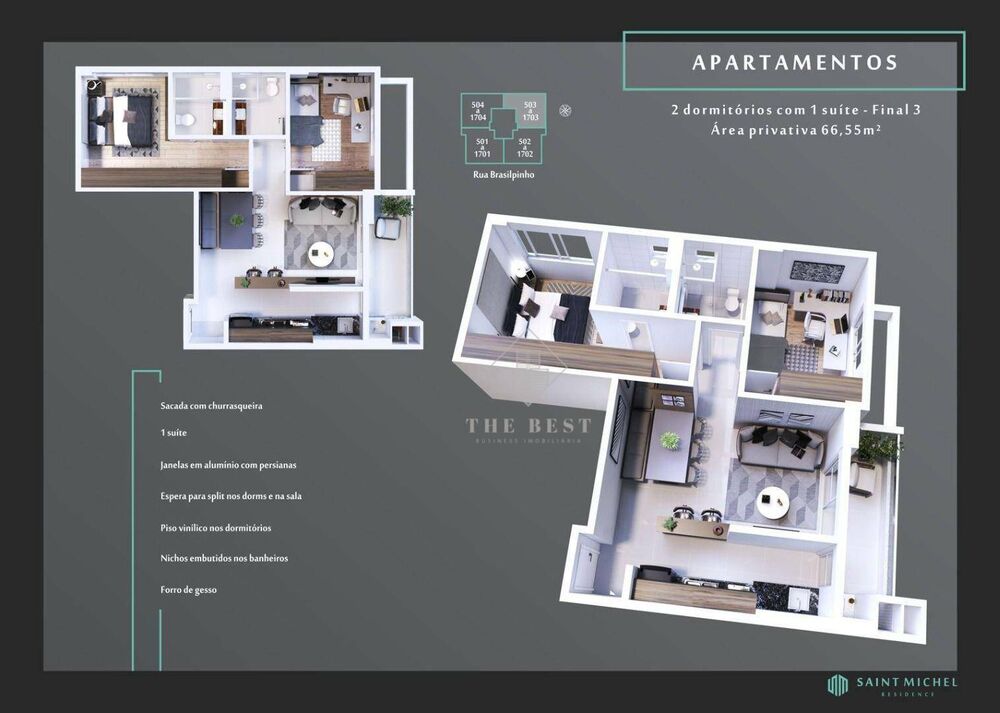 Apartamento, 2 quartos, 68 m² - Foto 4