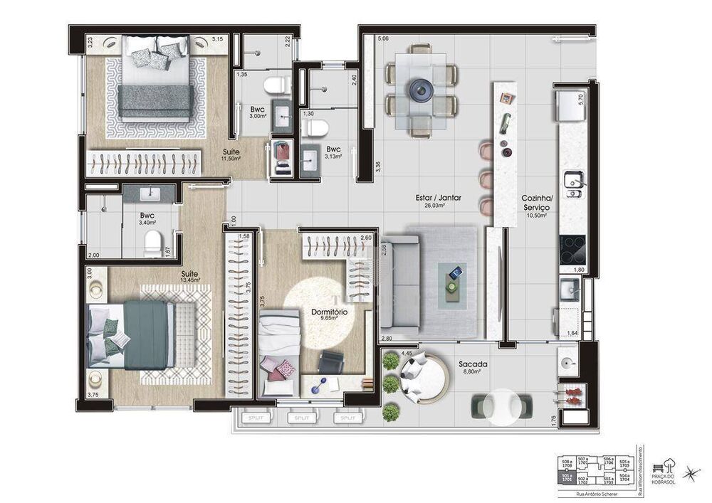Apartamento, 3 quartos, 103 m² - Foto 3