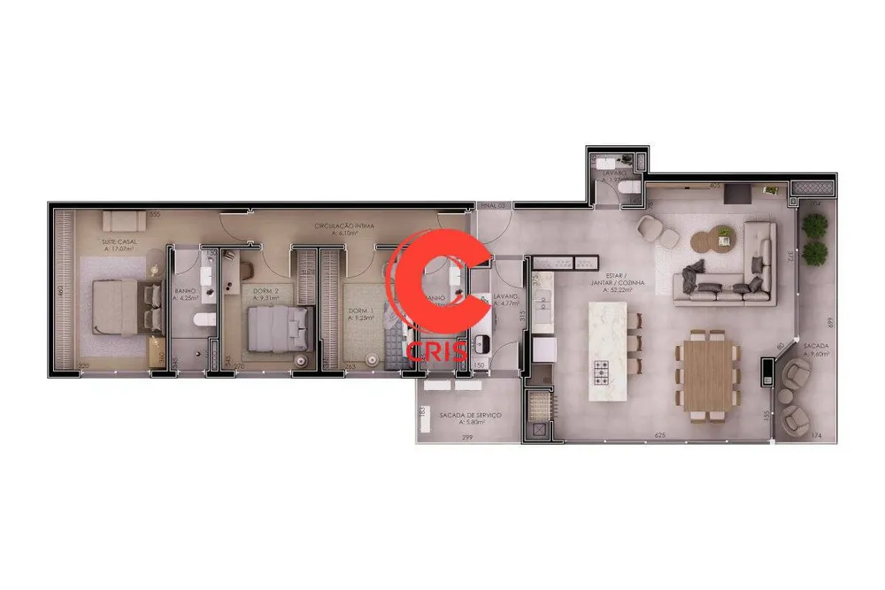 Apartamento, 2 quartos, 124 m² - Foto 4
