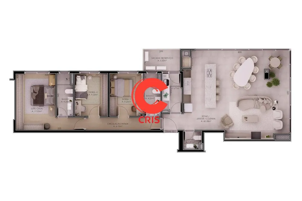 Apartamento, 2 quartos, 124 m² - Foto 6