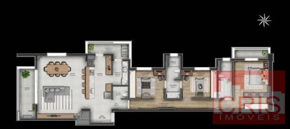 Apartamento à venda com 3 quartos, 166m² - Foto 4