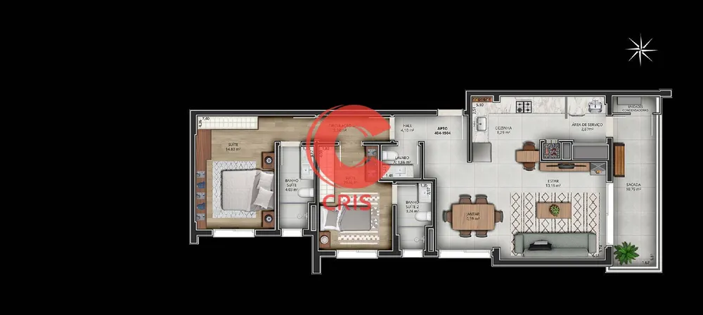 Apartamento, 2 quartos, 105 m² - Foto 10
