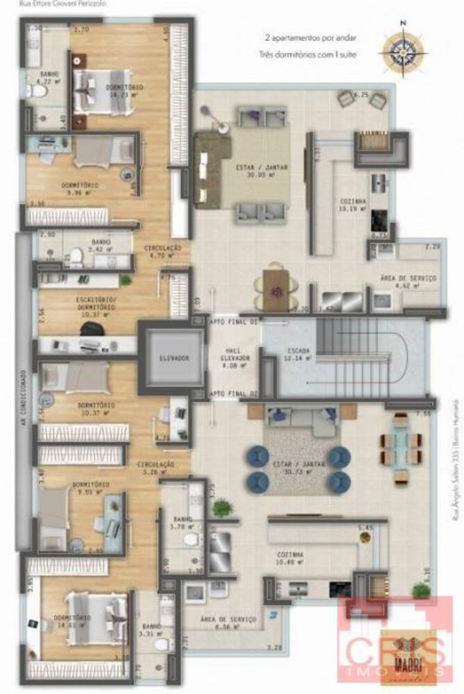 Apartamento, 3 quartos, 109 m² - Foto 1