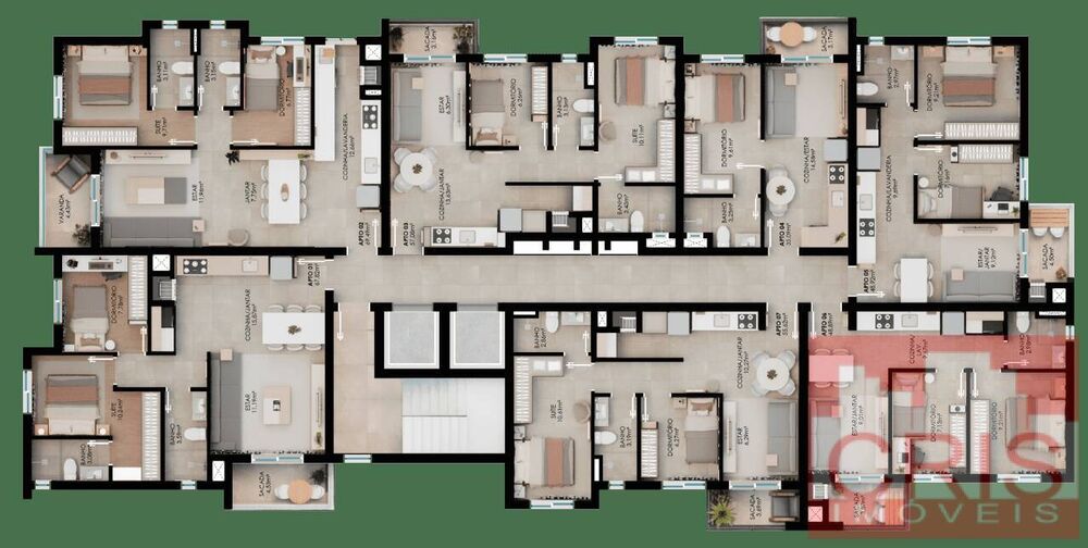 Apartamento à venda com 2 quartos, 48m² - Foto 2