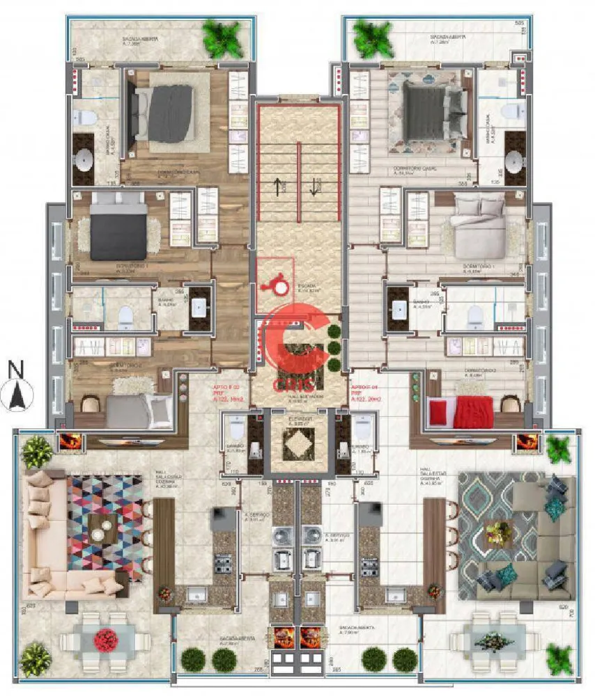 Apartamento, 3 quartos, 122 m² - Foto 3