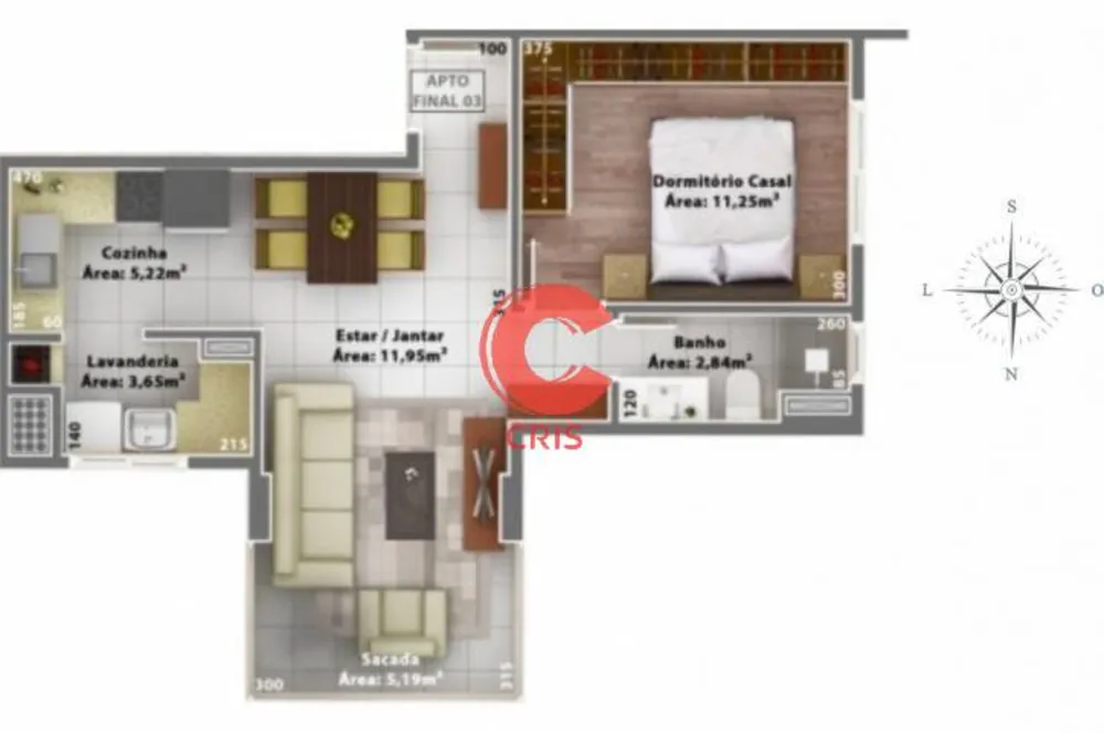 Apartamento, 1 quarto, 64 m² - Foto 5
