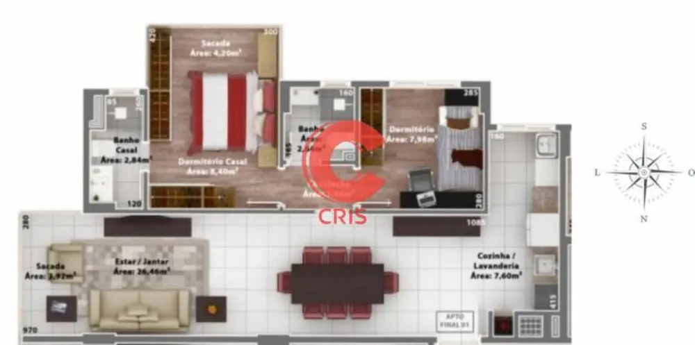 Apartamento, 2 quartos, 117 m² - Foto 2