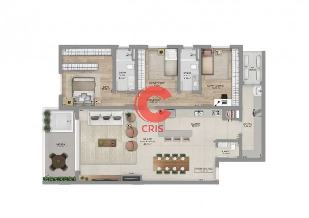 Apartamento, 2 quartos, 97 m² - Foto 7