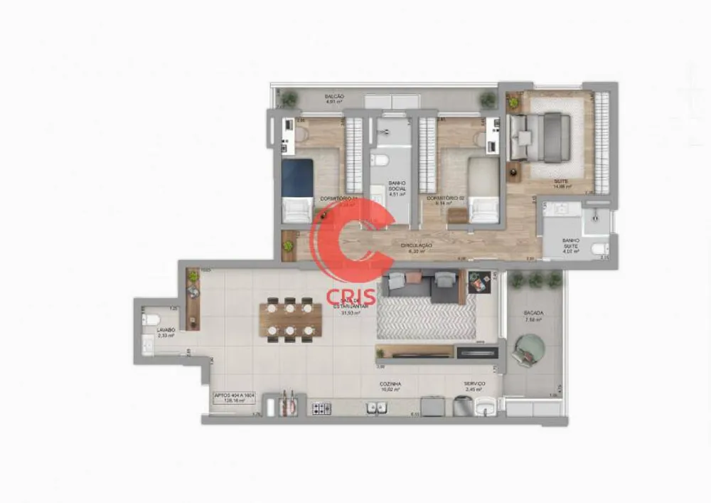 Apartamento, 2 quartos, 105 m² - Foto 7