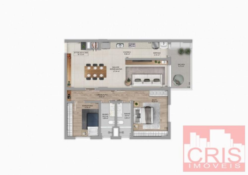 Apartamento, 3 quartos, 154 m² - Foto 2