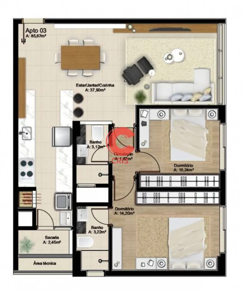 Apartamento, 3 quartos, 128 m² - Foto 18