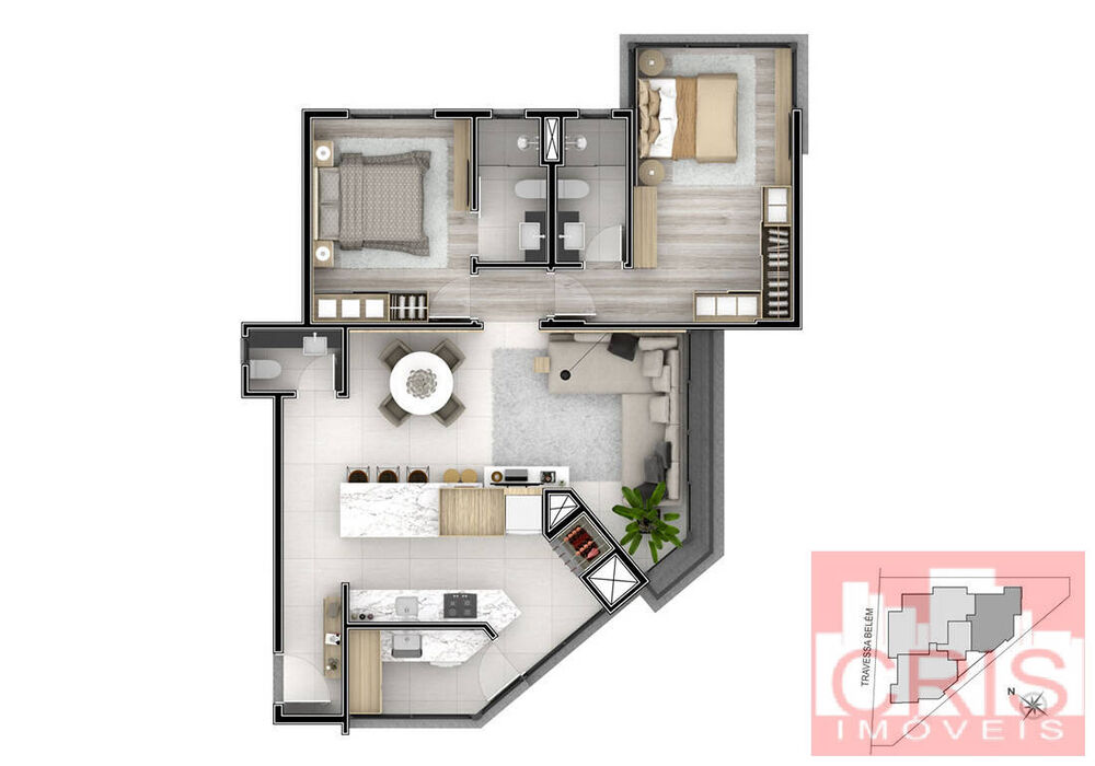 Apartamento, 2 quartos, 100 m² - Foto 4