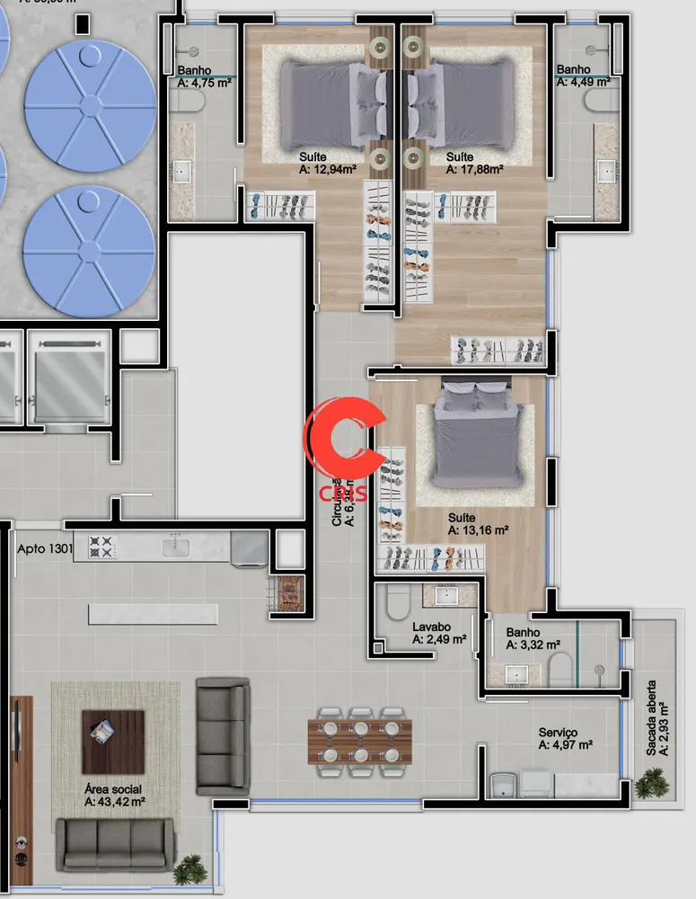 Apartamento, 3 quartos, 84 m² - Foto 10