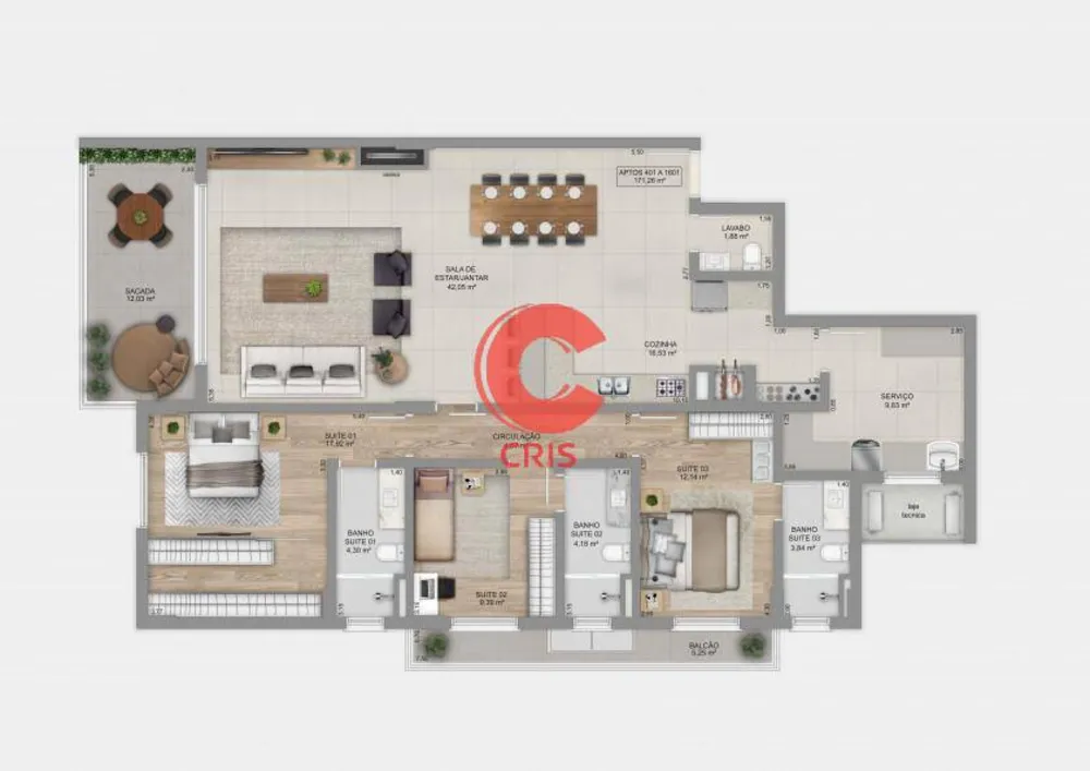 Apartamento, 3 quartos, 128 m² - Foto 19