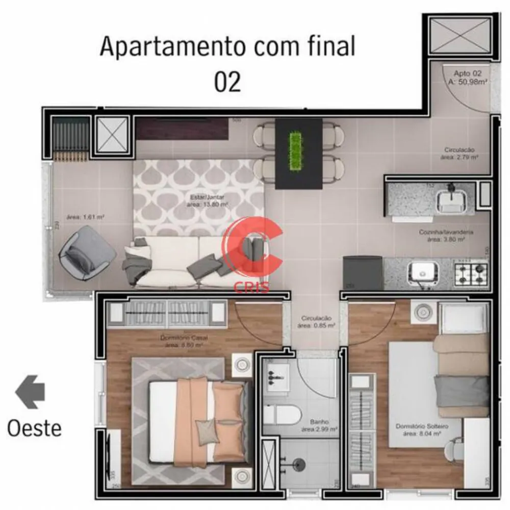 Apartamento, 2 quartos - Foto 6