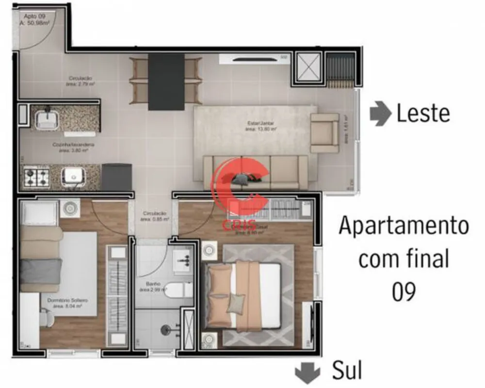 Apartamento, 2 quartos - Foto 3