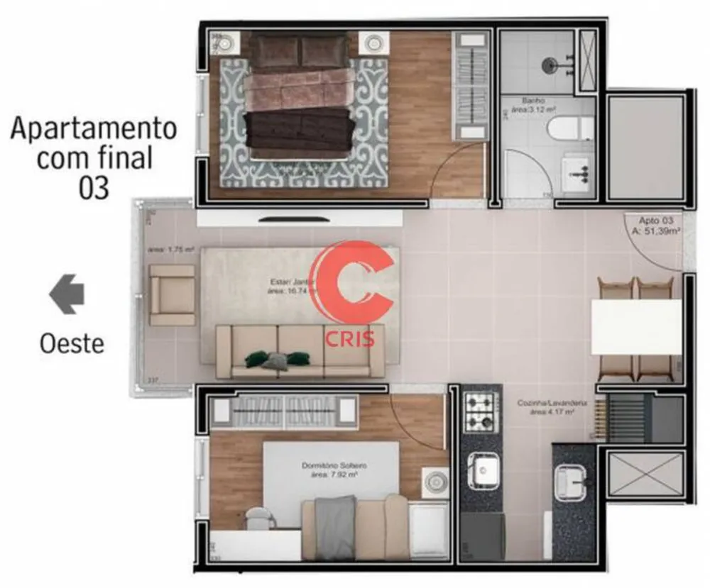 Apartamento, 2 quartos - Foto 2