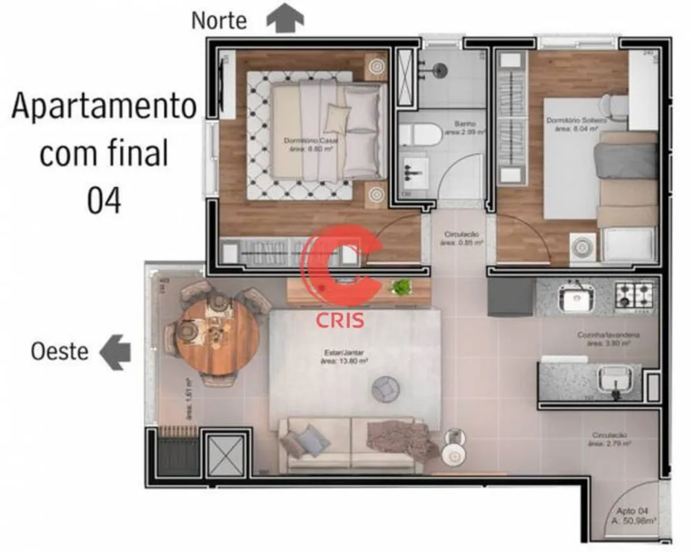 Apartamento, 2 quartos - Foto 7