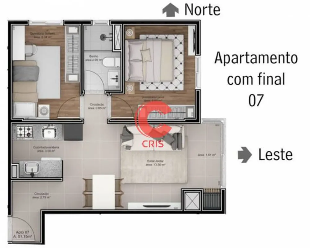 Apartamento, 2 quartos - Foto 8