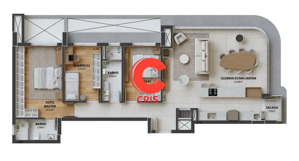 Apartamento, 2 quartos, 103 m² - Foto 8