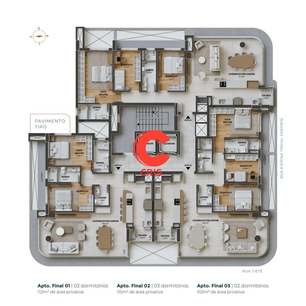 Apartamento, 2 quartos, 103 m² - Foto 3
