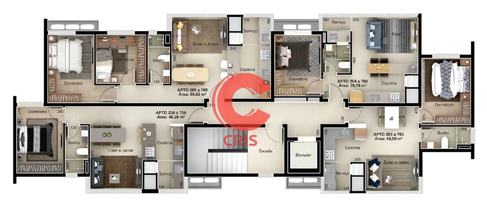 Apartamento, 1 quarto, 45 m² - Foto 1