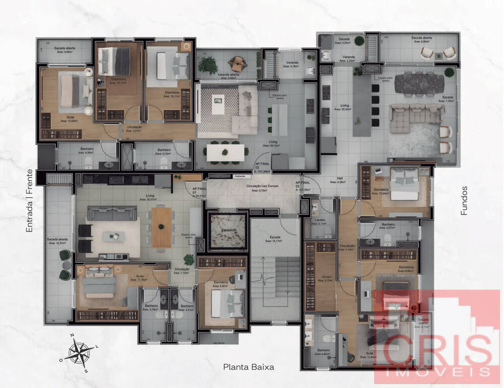 Apartamento, 3 quartos, 113 m² - Foto 6