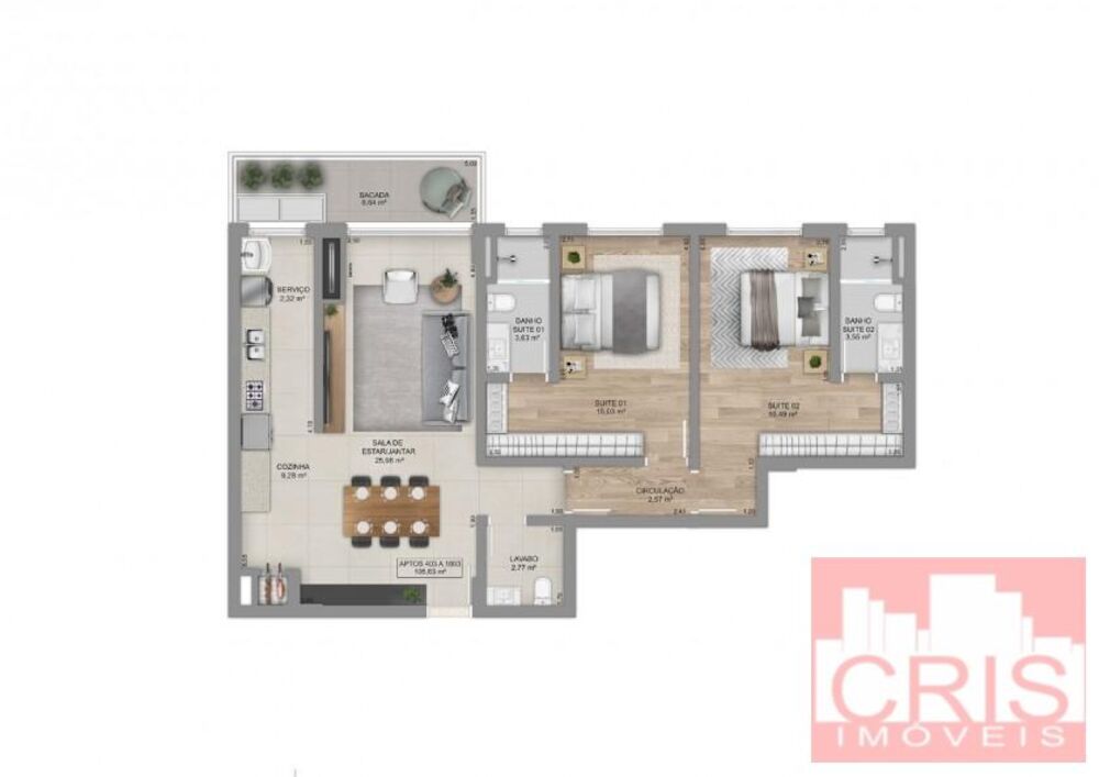 Apartamento, 3 quartos, 171 m² - Foto 12