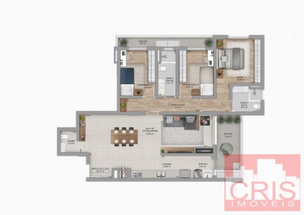 Apartamento, 3 quartos, 171 m² - Foto 7