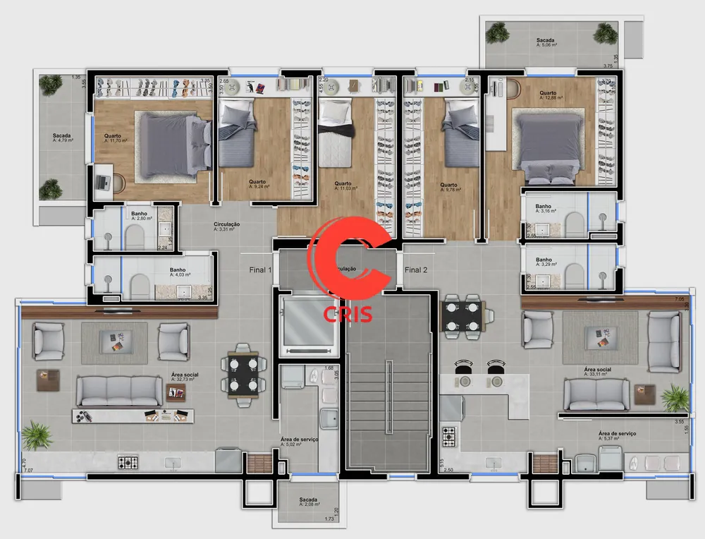 Apartamento, 3 quartos, 105 m² - Foto 6