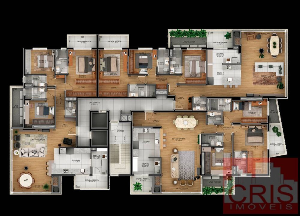 Apartamento à venda com 3 quartos, 147m² - Foto 4