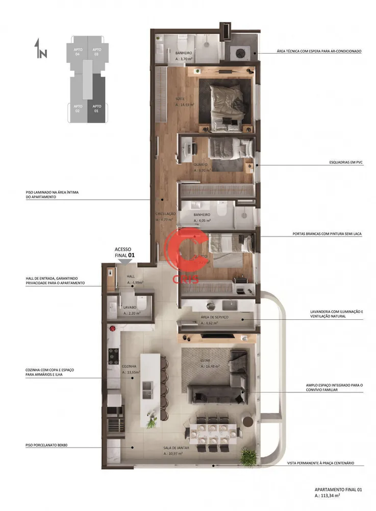 Apartamento, 3 quartos, 113 m² - Foto 11