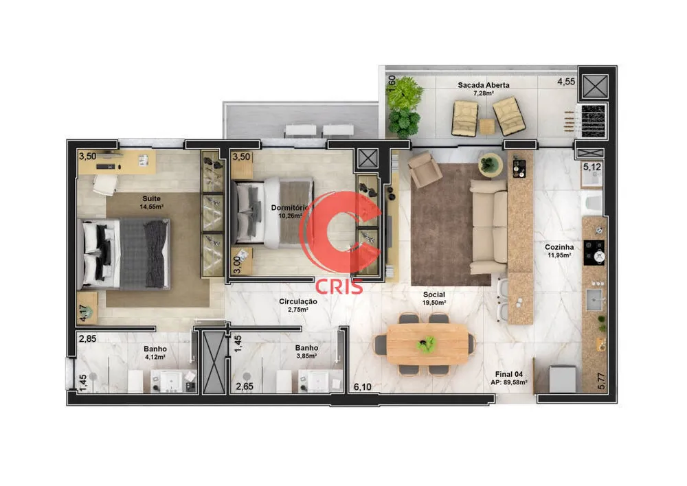 Apartamento, 3 quartos, 163 m² - Foto 8
