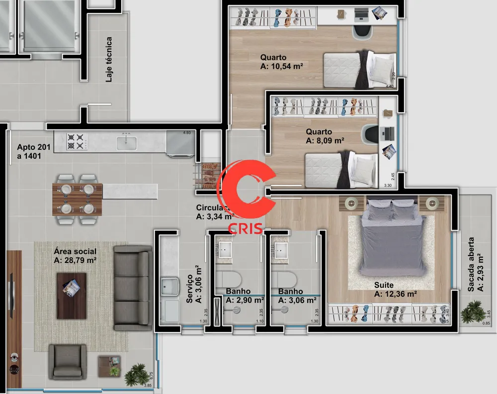 Apartamento, 2 quartos, 74 m² - Foto 12