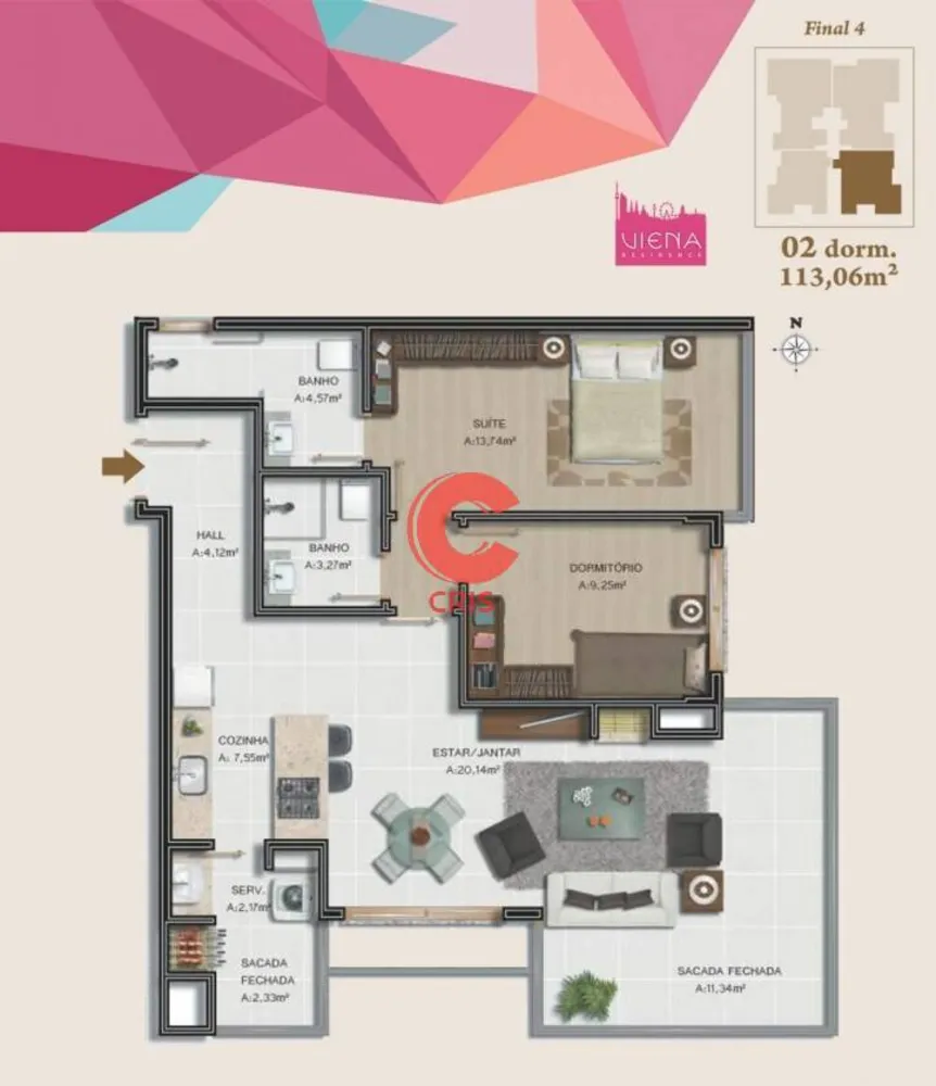 Apartamento, 2 quartos, 87 m² - Foto 8