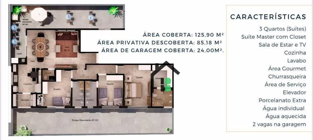 Apartamento, 3 quartos, 125 m² - Foto 7