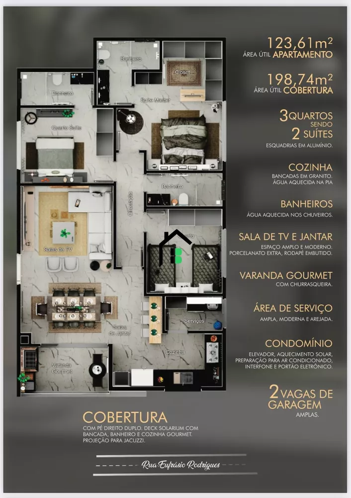 Apartamento à venda com 3 quartos, 123m² - Foto 3