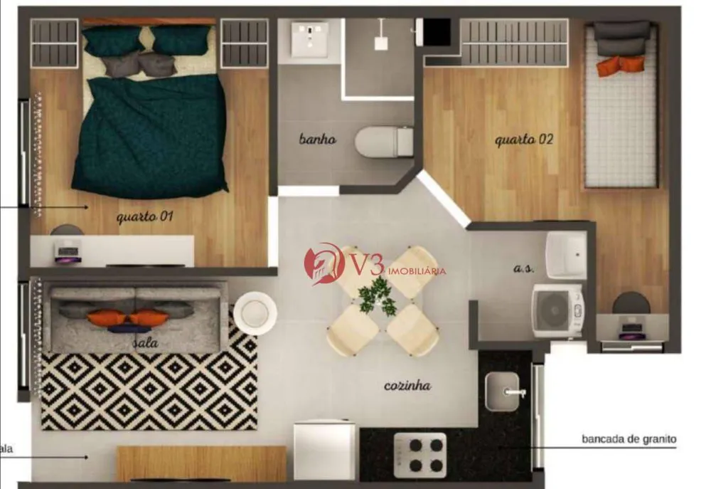 Apartamento, 2 quartos, 35 m² - Foto 1