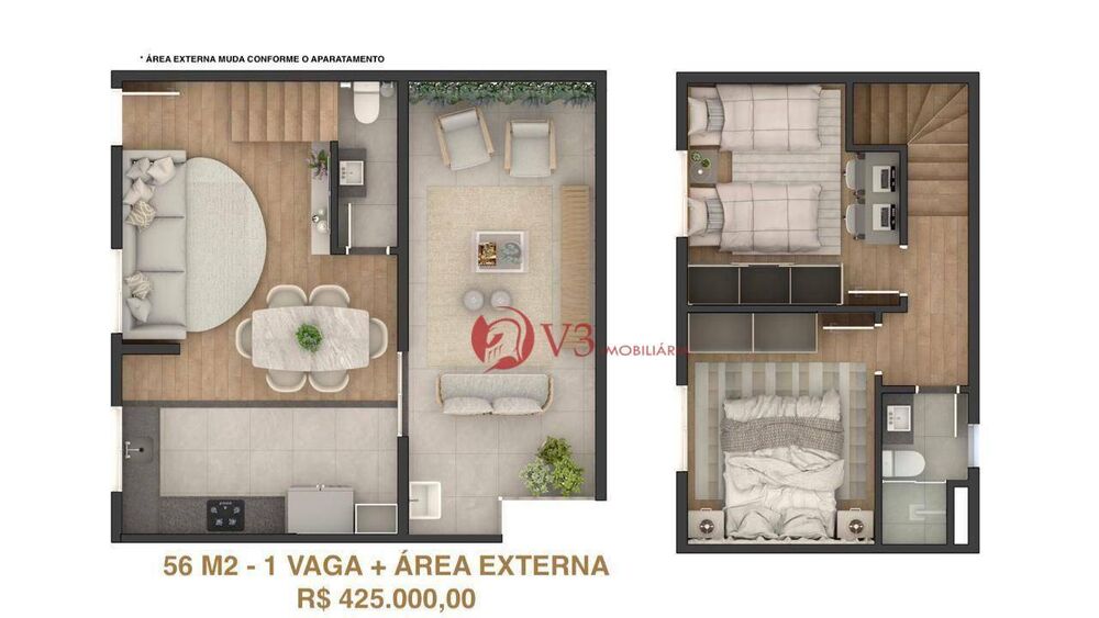 Apartamento, 2 quartos, 56 m² - Foto 4