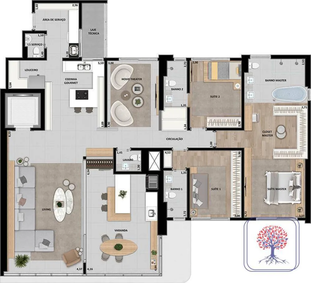 Apartamento, 4 quartos, 211 m² - Foto 2