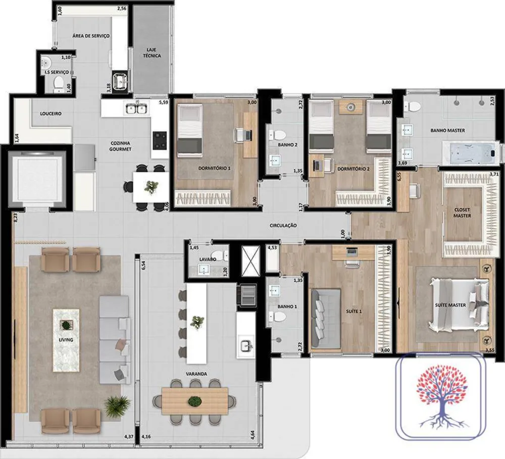 Apartamento, 4 quartos, 211 m² - Foto 4