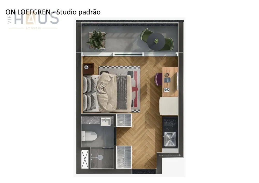 Kitnet-Studio, 17 m² - Foto 3